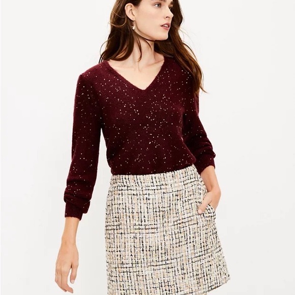 Loft shimmer Tweed Skirt - Picture 2 of 5